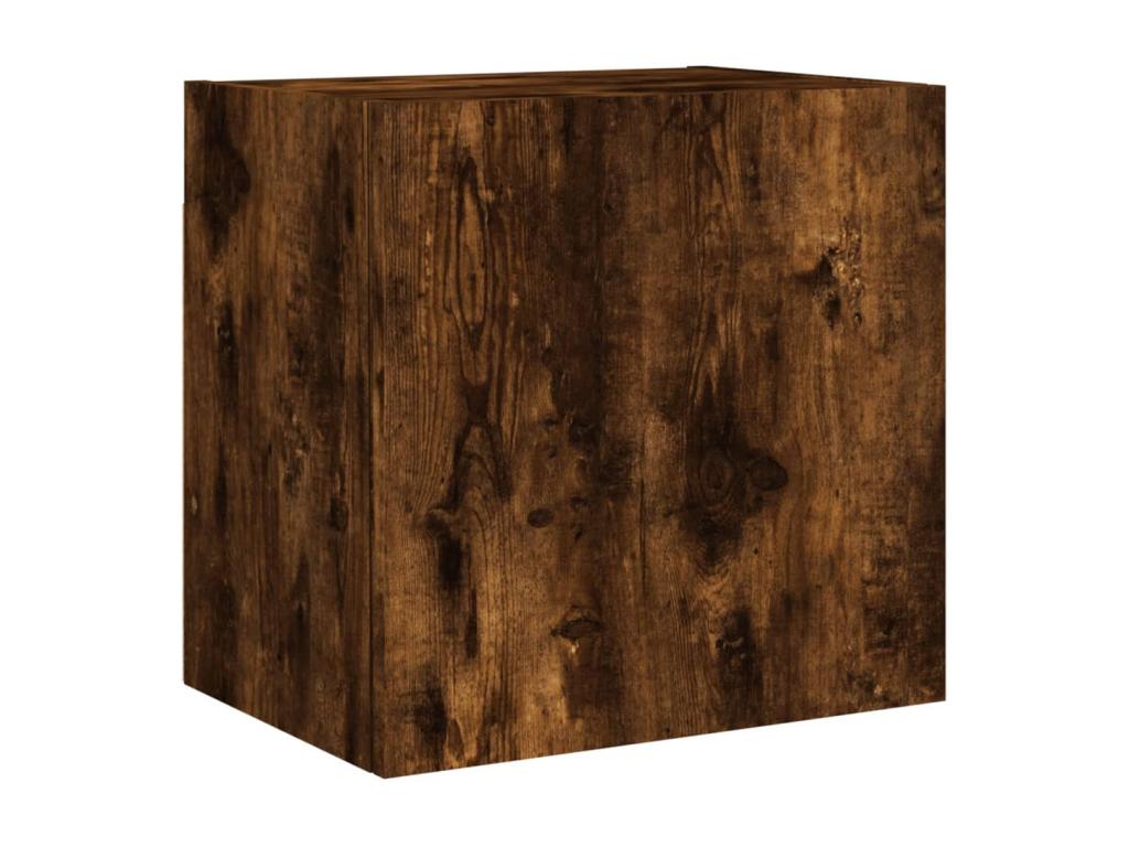 Unités murales TV 5 pcs chêne fumé bois d'ingénierie FAFP30047