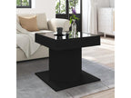 Table basse avec LED noir 50x50x45 cm bois d'ingénierie UDBD39708