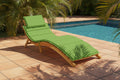 Coussin de chaise longue vert méBoislisé 186x58x3 cm tissu OHEV78384