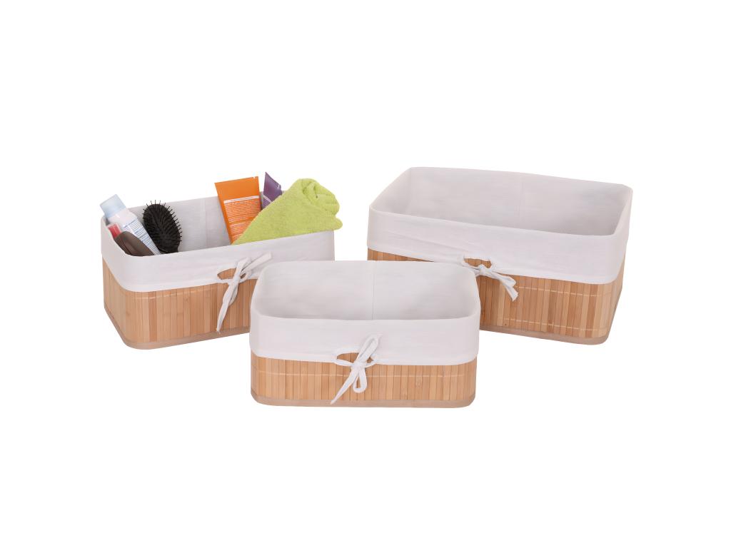 Panier de rangement Boislis-C21 lot de 3 nature ZMQY14636