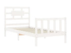 Cadre de lit sans matelas blanc bois de pin massif NMEK71879