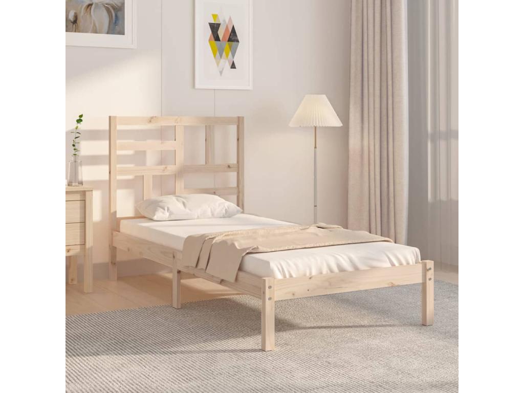Cadre de lit Mobenze massif 75x190 cm Petit simple XWVG22337