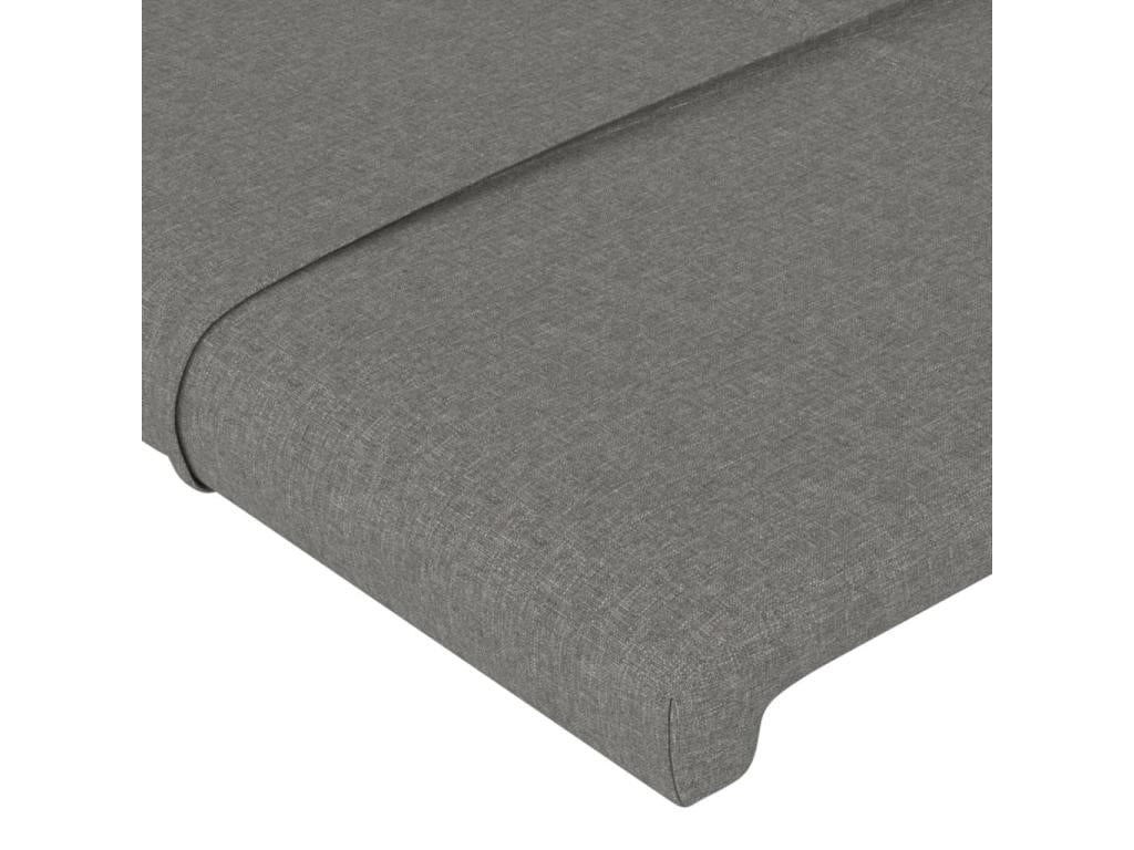 Tête de lit Gris foncé 100x5x78/88 cm Tissu HXVZ90157