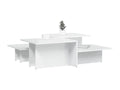 Tables basses 2 pcs blanc brillant bois d'ingénierie RXFG87734