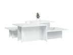 Tables basses 2 pcs blanc brillant bois d'ingénierie RXFG87734