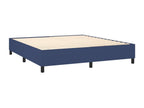 Sommier tapissier avec matelas et LED Bleu 160x200 cm Tissu BTKE82457