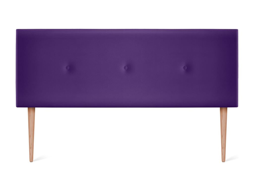 Mobenze Tête de lit simili cuir lisse avec Boutons 160x105cm avec pieds Lits 150/160 - Mobenze SODV09836