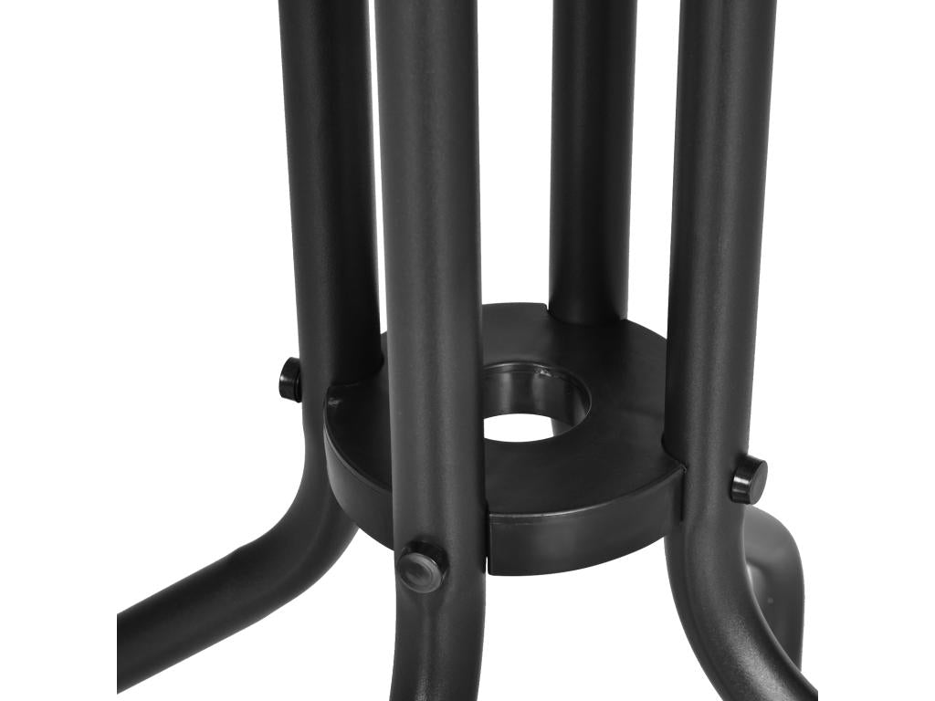 Table ronde Boislis de jardin dim- 60x70H cm métal époxy anticorrosion noir plateau verre trempé LWKV58559