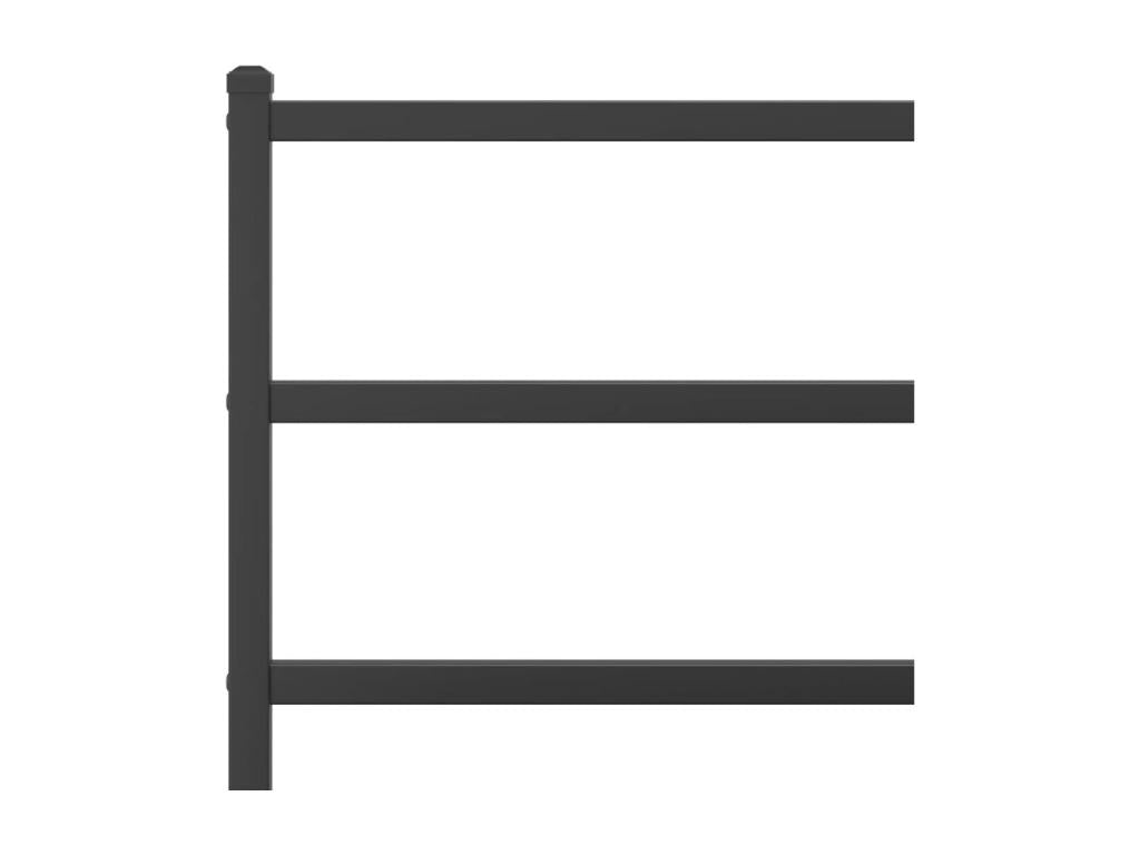 Cadre de lit métal avec tête de lit/pied de lit noir 160x200 cm TNMC84485