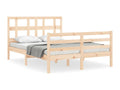Cadre de lit avec tête de lit petit double bois massif NXYT09347