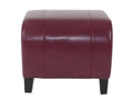 Tabouret pouf cuir Luxameub 39x45x47cm rouge MXMH96500