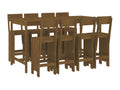 Ensemble de bar de jardin 9 pcs marron miel Mobenze de pin massif KRTL43108