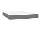 Sommier tapissier et matelas et LED Gris foncé 140x190 cm Tissu VOBS64917