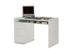 Bureau blanc moderne 3 tiroirs style moderne 110x60 cm Mobenze PTPC11461