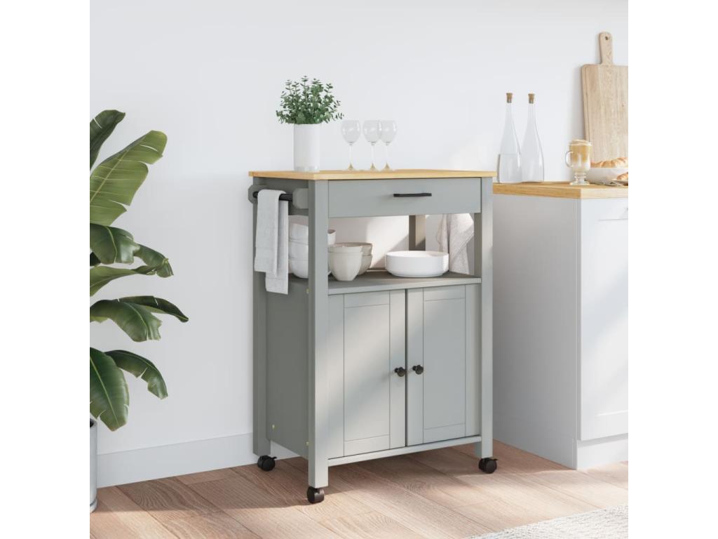 Chariot de cuisine Mobenze 60x40x90 cm Mobenze massif de pin GLCA49784