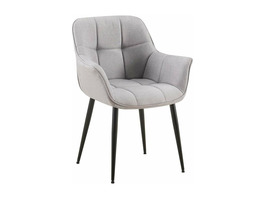 chaises avec accoudoirs - Tissu / Métal - Gris - Boislis YHPC46856