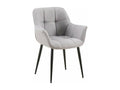 chaises avec accoudoirs - Tissu / Métal - Gris - Boislis YHPC46856