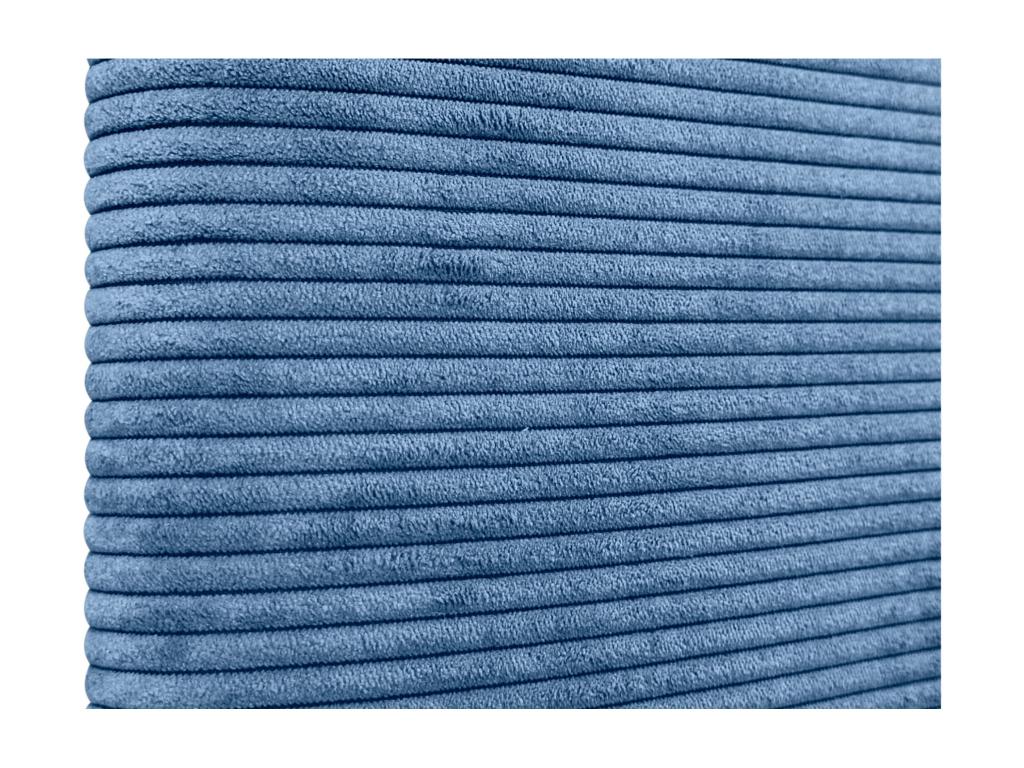 Boislis Tête de Lit Velours Côtelé Uni avec Boutons 150x60 Lits 150/160 - Bleu UEHI36275