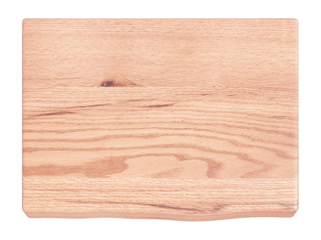 Etagère murale marron clair Mobenze chêne massif traité SFOX52619