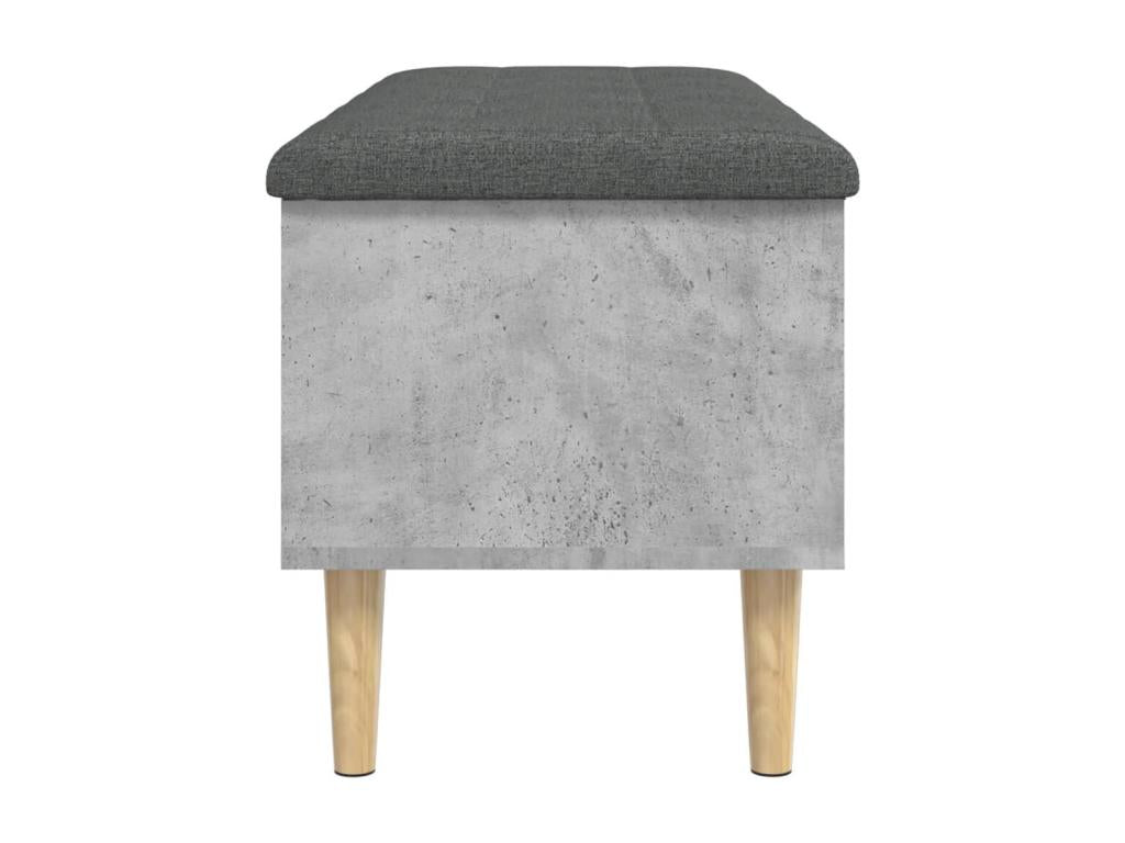 Banc de rangement gris béton 102x42x46 Mobenze d'ingénierie HQTV45926