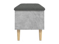Banc de rangement gris béton 102x42x46 Mobenze d'ingénierie HQTV45926