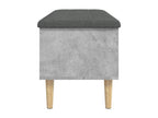 Banc de rangement gris béton 102x42x46 Mobenze d'ingénierie HQTV45926