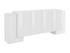 Buffet Boislis Buffet de cuisine avec 6 portes Buffet de salon Made in Italy 210x45h85 cm Blanc brillant CYOP77300
