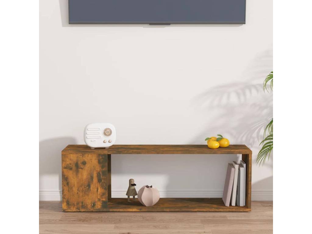 Meuble TV Chêne fumé 100x24x32 cm Mobenze d'ingénierie SHVG06801