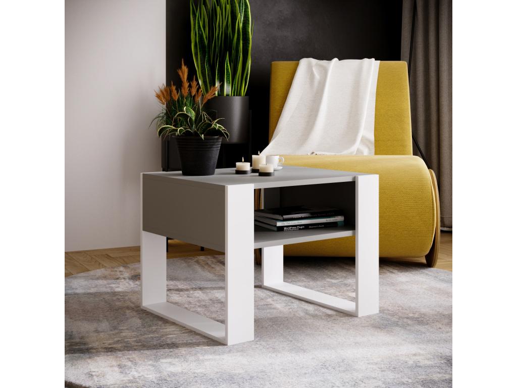 Table basse Mobenze 65 Gris / Blanc YGBZ82080