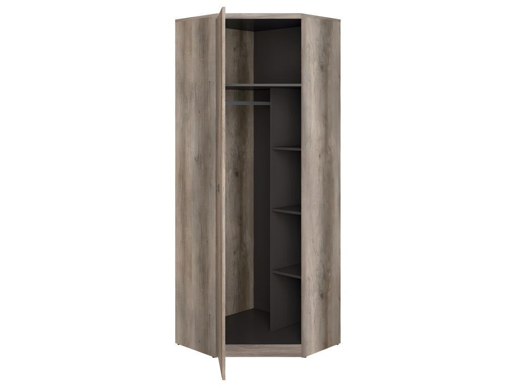 Armoire d'angle 1 porte Boislis Bois et Gris XAAO35860