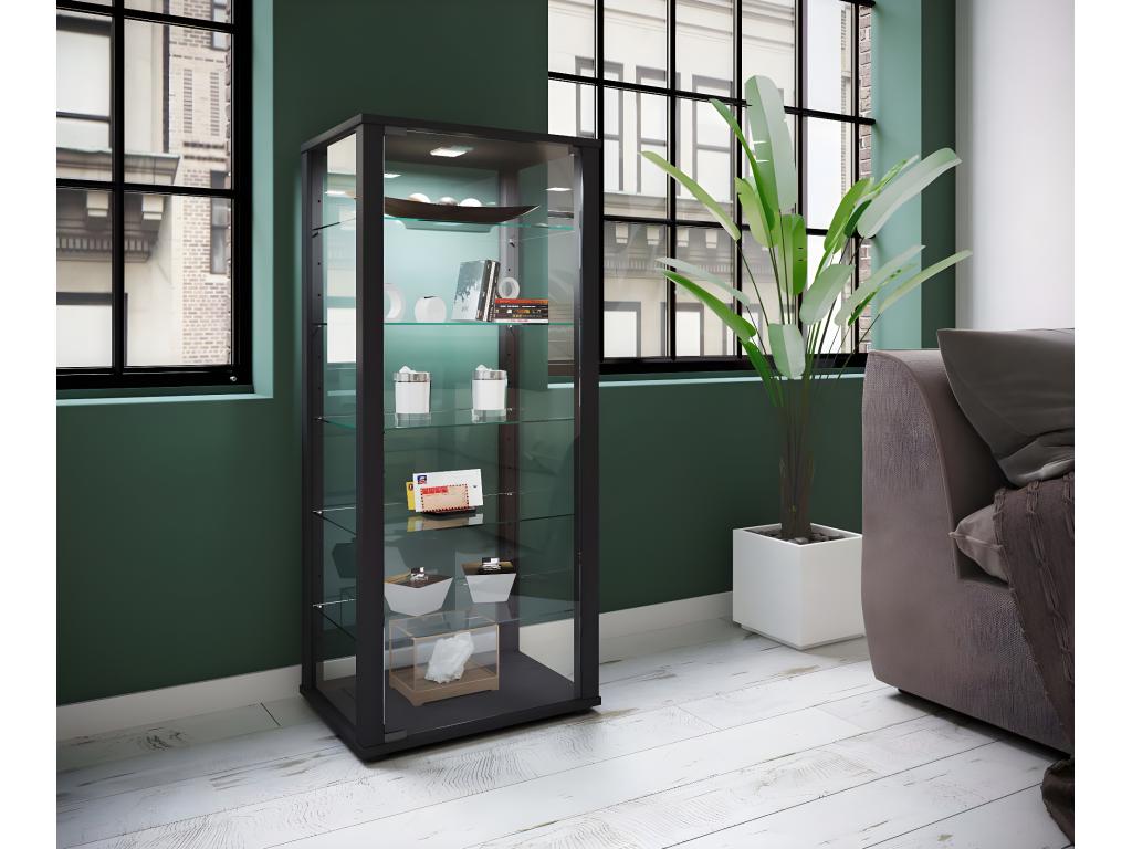 Luxameub bois verre vitrine de PINPAI vitrine de verre vitrine de stand vitrine PINPAI L Noir LHIG61703