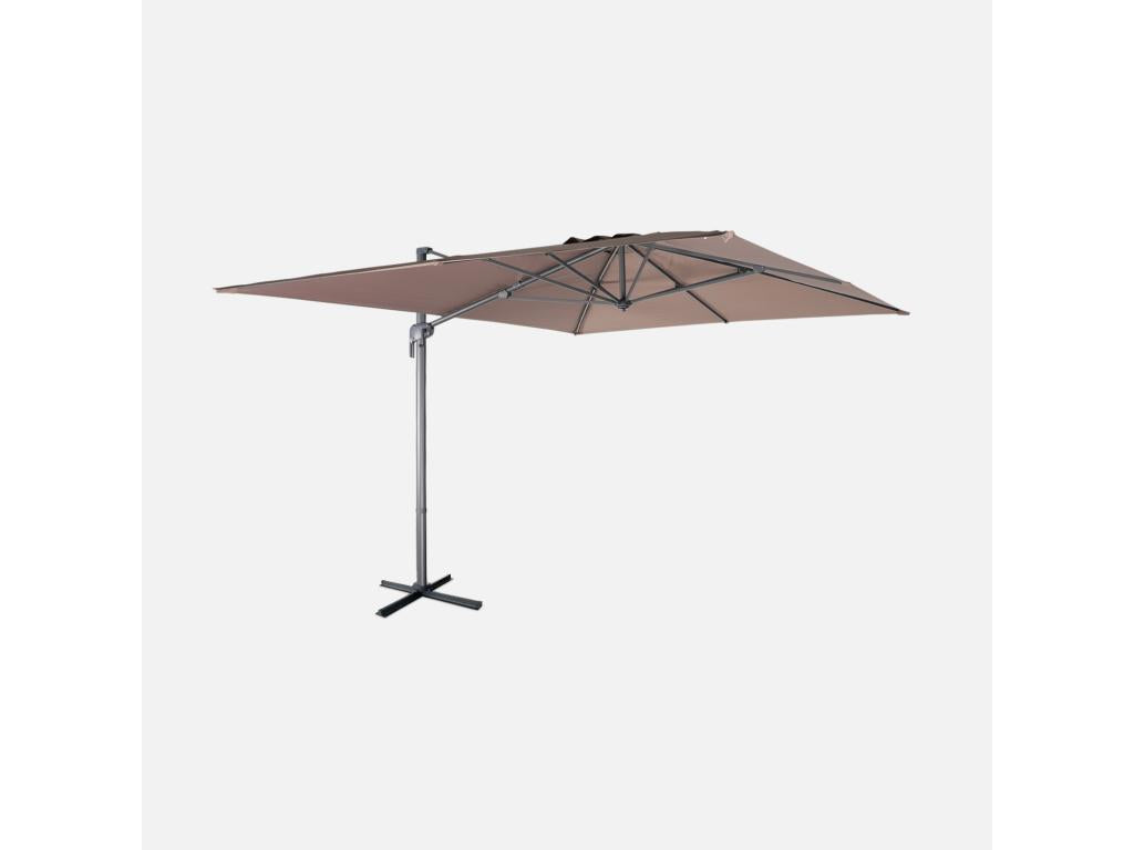 Parasol déporté rectangulaire 3x4m – Mobenze – Mobenze – parasol déporté- inclinable- rabattable et rotatif à 360 IIEO28152