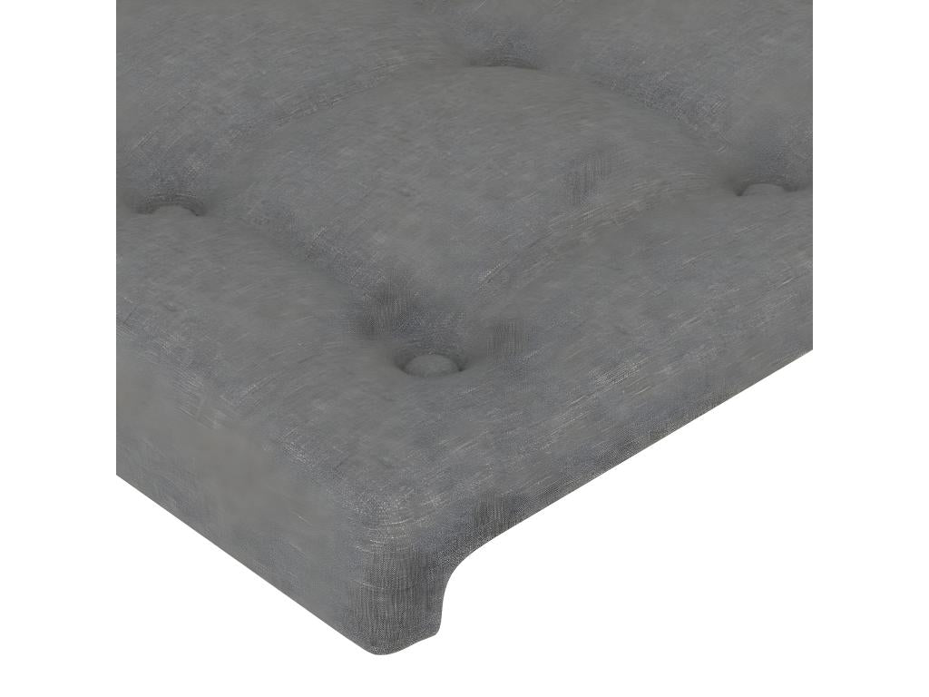 Tête de lit à LED Gris foncé 180x5x78/88 cm Tissu OWPN50772