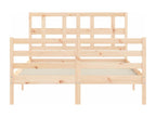Cadre de lit avec tête de lit petit double bois massif NXYT09347