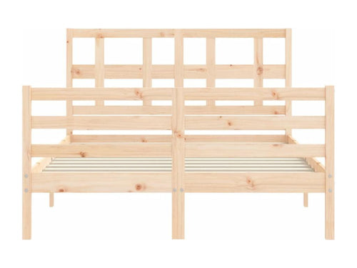 Cadre de lit avec tête de lit petit double bois massif NXYT09347