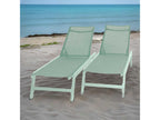 Mobenze - Ensemble de 2 chaises longues de jardin en aluminium et Mobenze CVCH88560