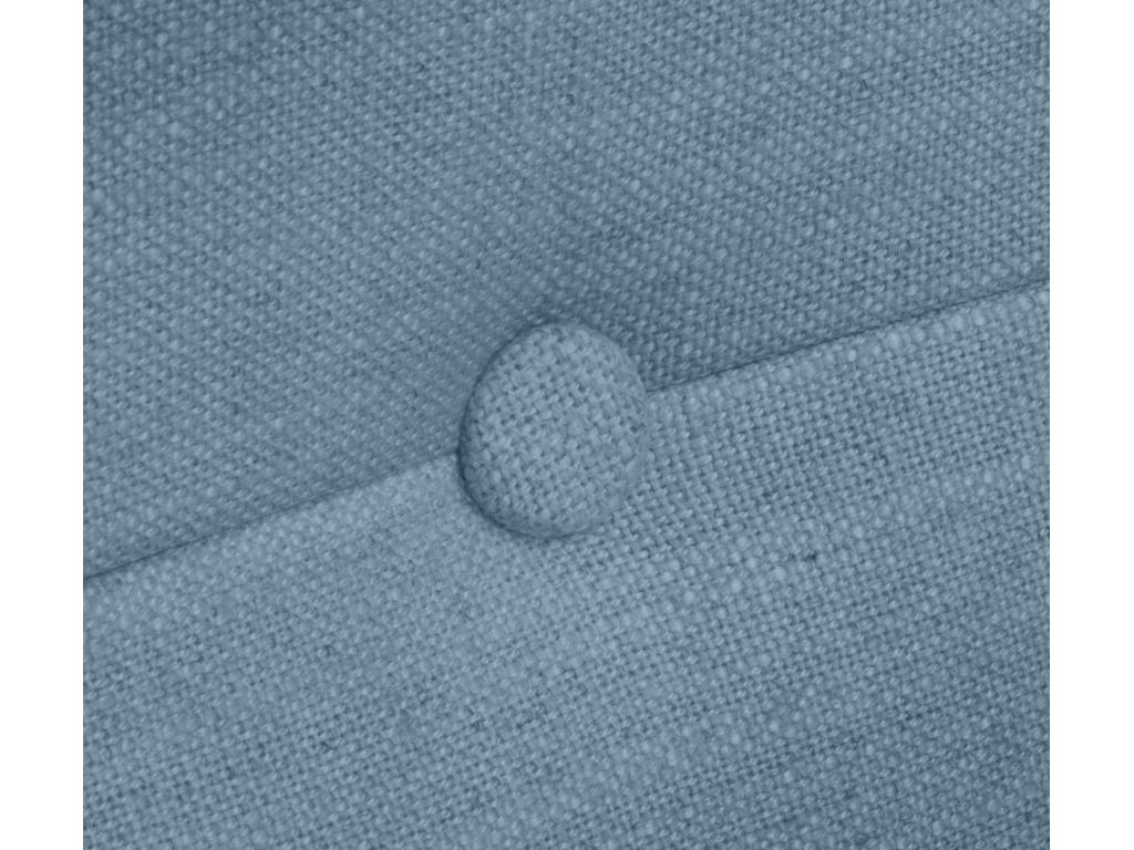 Mobenze Tête de lit en lin naturel avec Boutons 145x50cm Lits 135/140 - Bleu TKZW91416