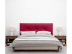 Mobenze Tête de Lit Mobenze Lisse avec Boutons 145x115 avec Pieds de Lit 120/135/140 - Rouge RDFM21682