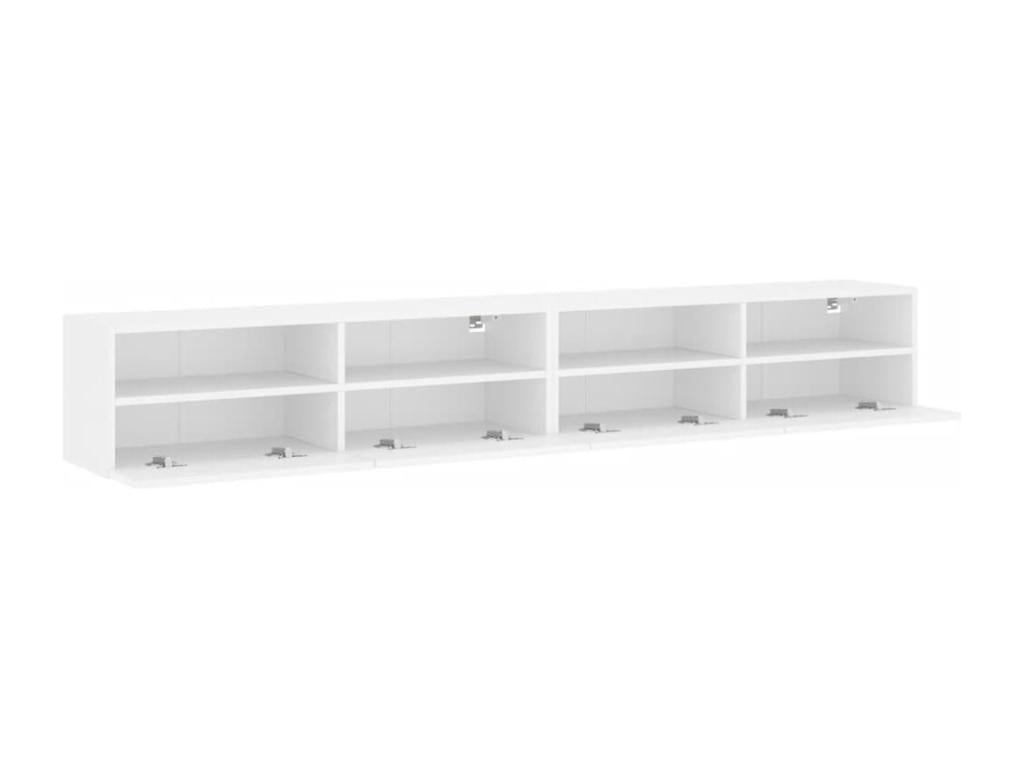 Meubles TV muraux 2 pcs blanc 100x30x30 cm Mobenze d'ingénierie RMHU76876