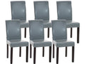 Lot de 6 chaise salle à manger - Similicuir / Mobenze - Gris - Mobenze MNEW13203