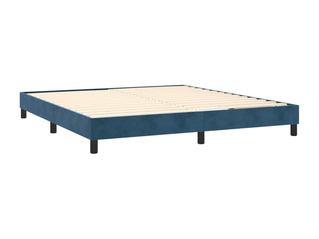 Lit à sommier tapissier et matelas Bleu foncé 160x200cm Mobenze HMJW08506