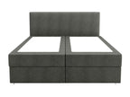 Ensemble complet boxspring tête de lit sommier matelas surmatelas - 180x200 cm - Tissu - Anthracite - Mobenze CANO85882