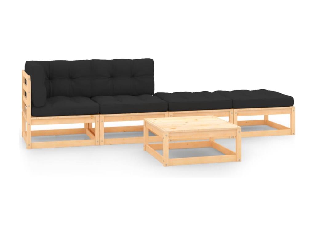 Salon de jardin meuble bois marron 70x70x67 cm 02 0016339 POTE12424