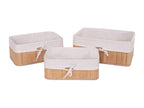 Panier de rangement Boislis-C21 lot de 3 nature ZMQY14636