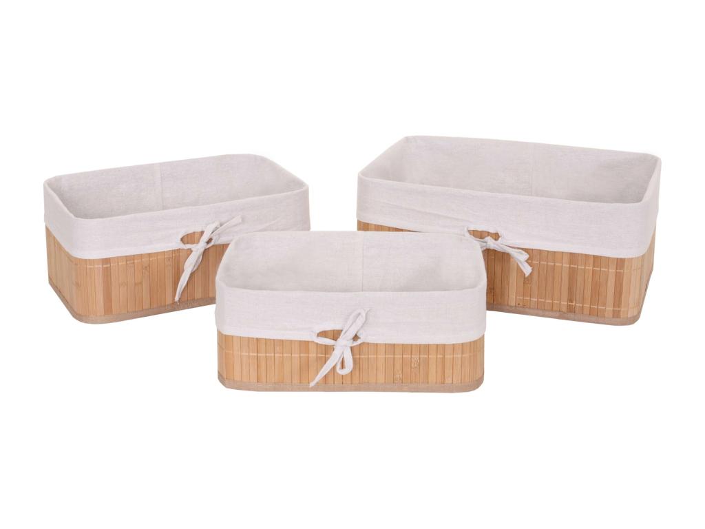 Panier de rangement Boislis-C21 lot de 3 nature ZMQY14636