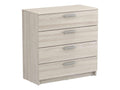Commode 4 tiroirs en bois imitation chêne Boislis - CO180 DNTX54237
