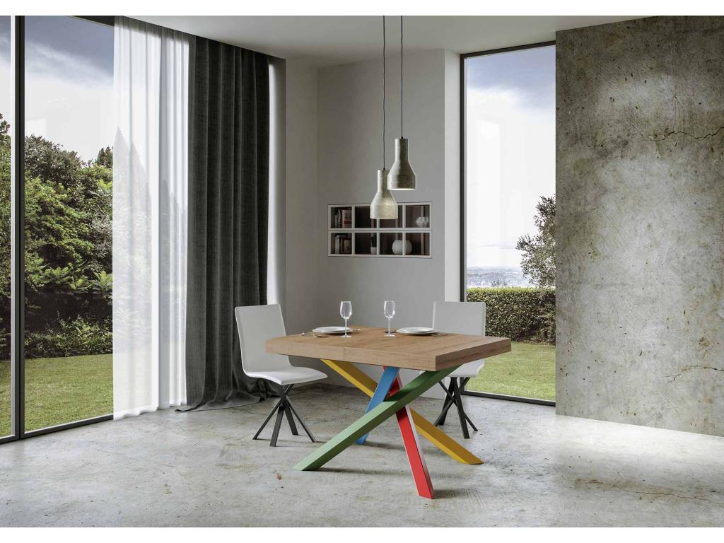 Table extensible 90x140/400 cm Volantis Chêne Nature cadre 4/B KWAB13476