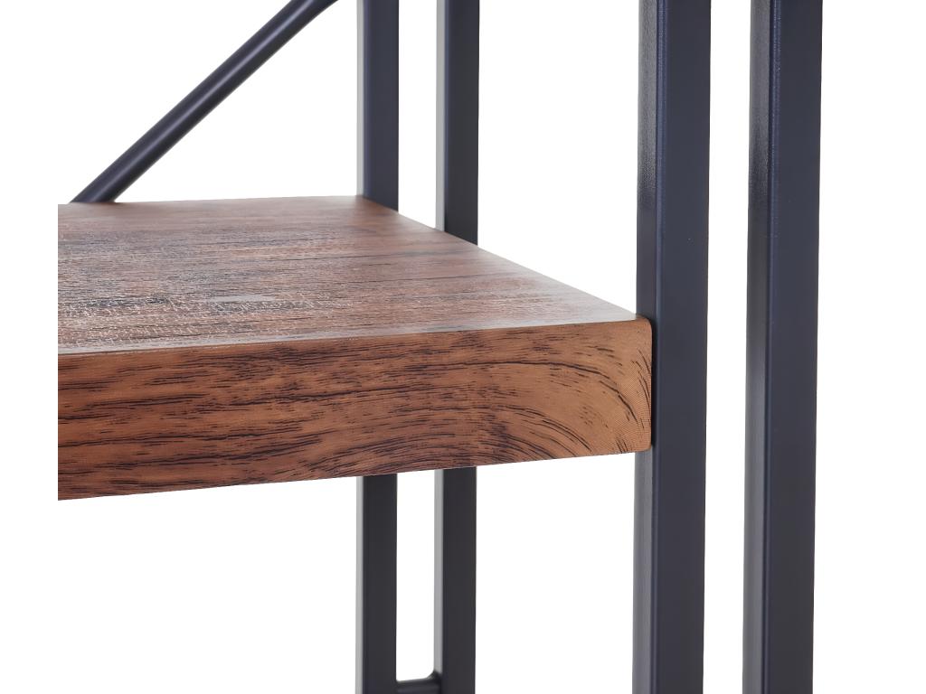 Bibliothèque Mobenze étagère indépendante 121x80cm structure 3D 4 niveaux design chêne sauvage XTYD79493