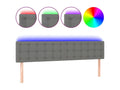 Tête de lit à LED Gris foncé 180x5x78/88 cm Tissu OWPN50772