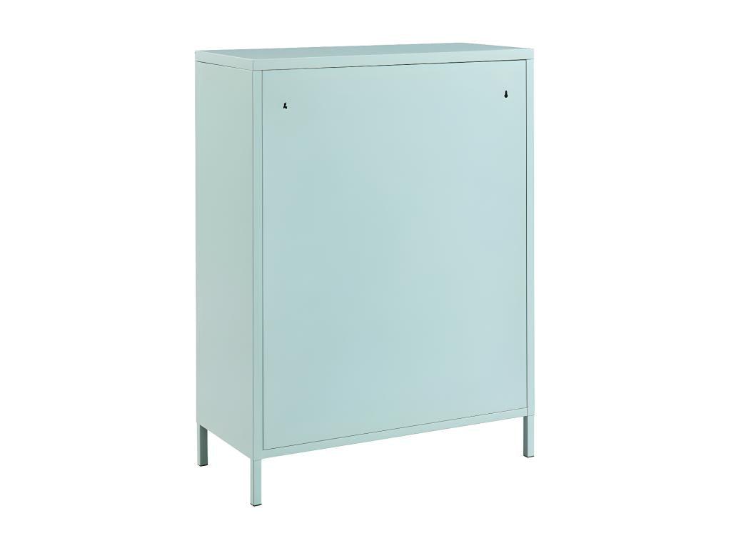 Mobenze - Buffet haut 2 portes en métal Mobenze H100cm - Vert menthe HVZX16041